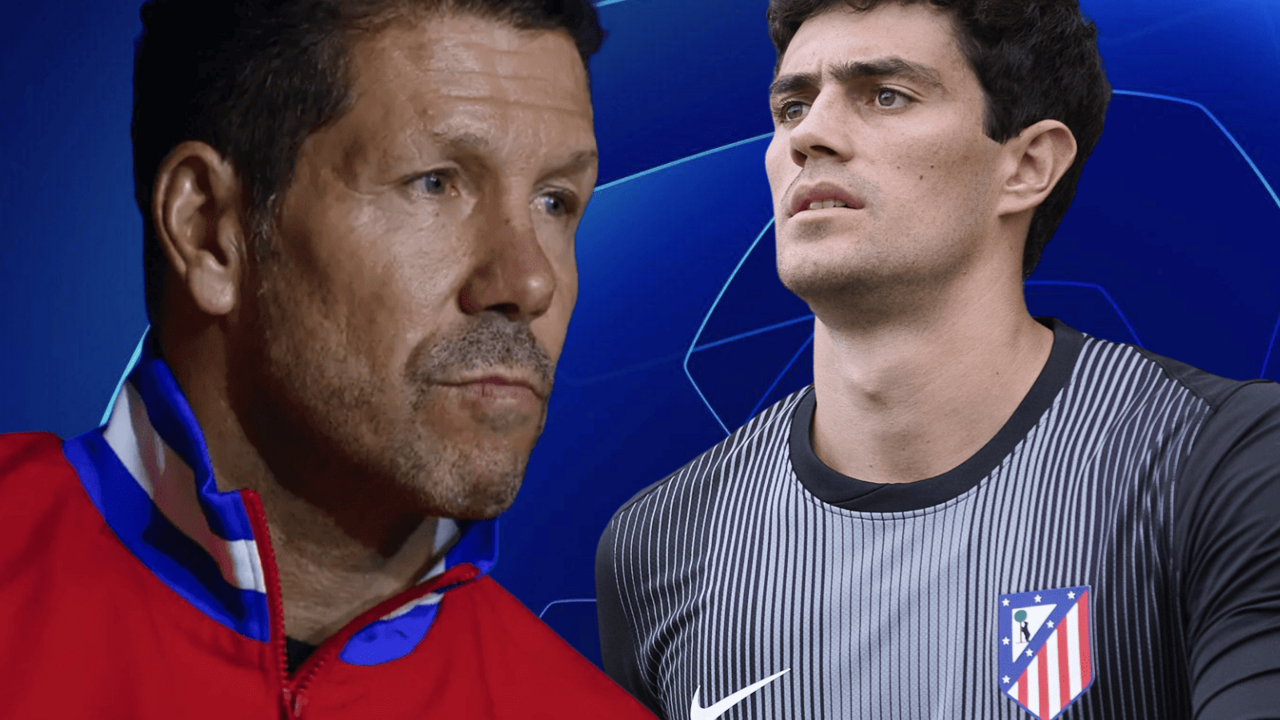 Mario de Luis ha sido convocado para la Champions | Fuente (@Atleti, @AtletiAcademia, UEFA, Canva)