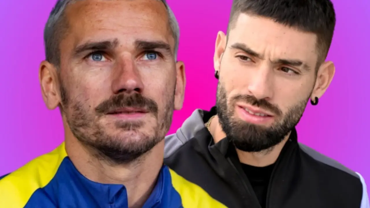 Carrasco se rinde a Griezmann | Fuente (Canva, @Atleti, @alshababsaudifc)