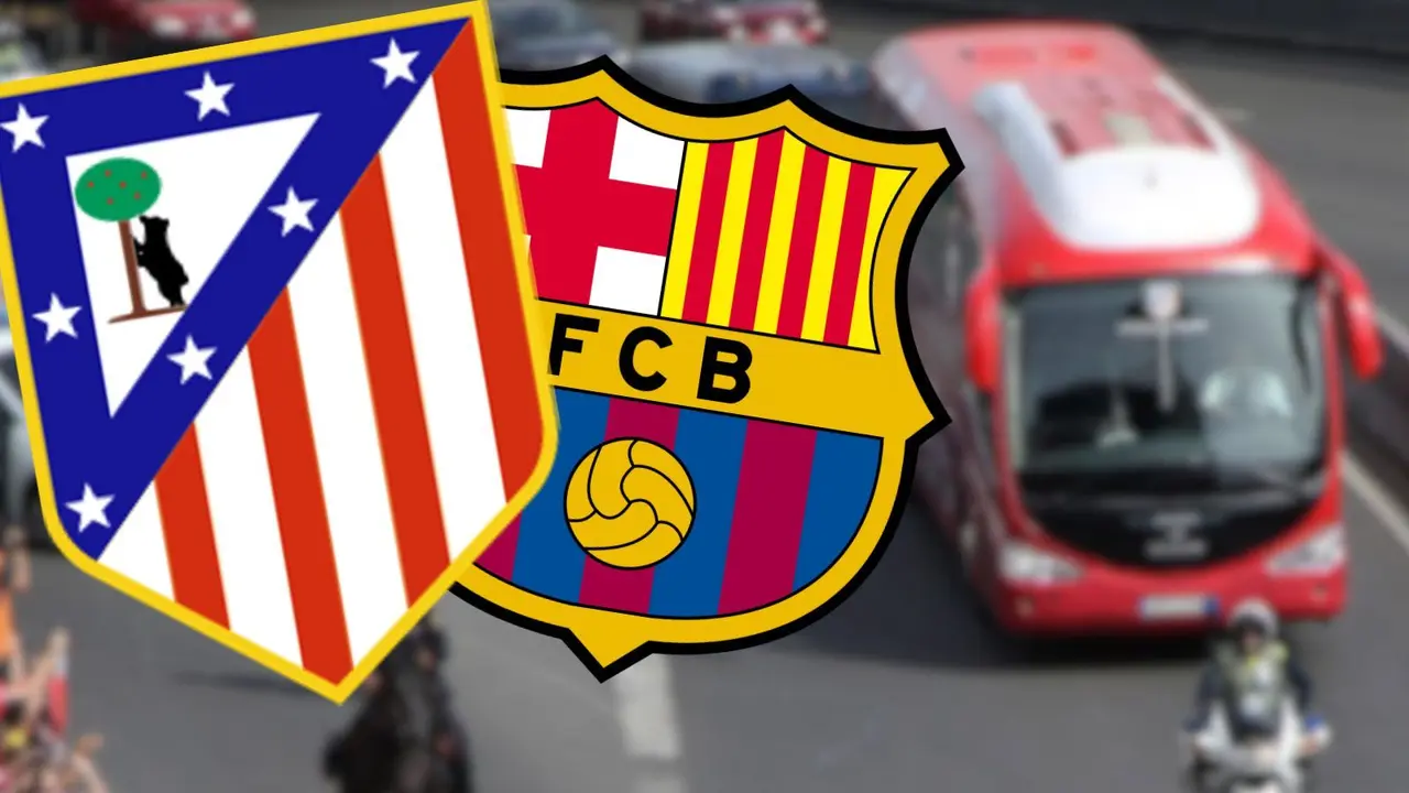 Nuevo ataque al Atl&eacute;tico en Barcelona | Fuente (Canva, @Atleti))