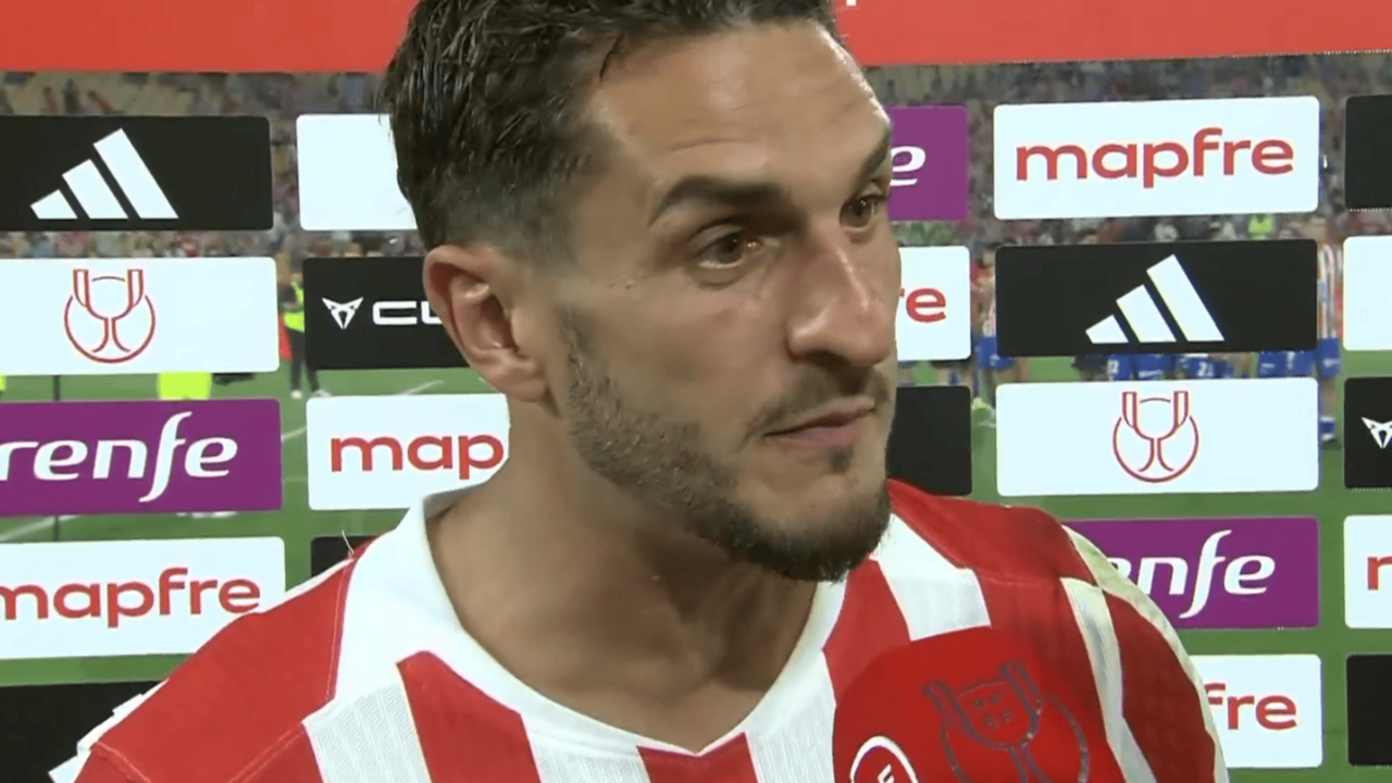 Koke compareci&oacute; tras el partido | Fuente (@MPlusDeportes)