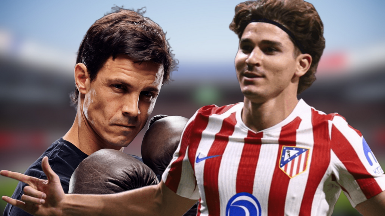 Juli&aacute;n &Aacute;lvarez avisa a Edu Aguirre | Fuente (@Atleti, @ElChiringuitoTV y canva)