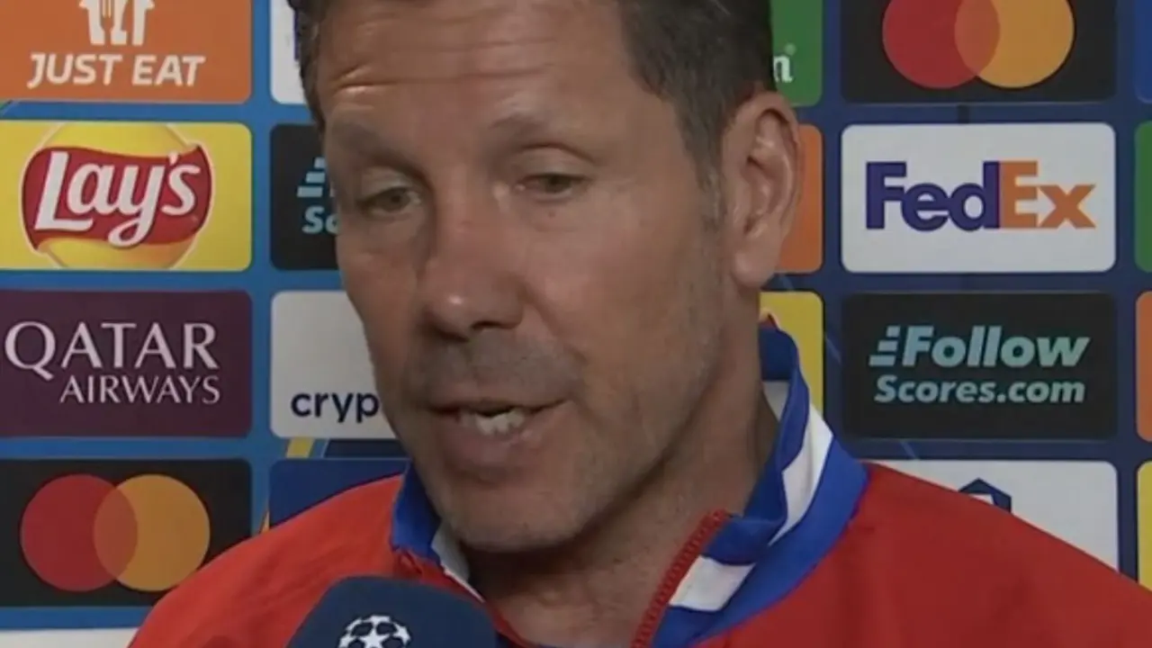 Simeone en la previa del Arsenal   Fuente | (Movistar)
