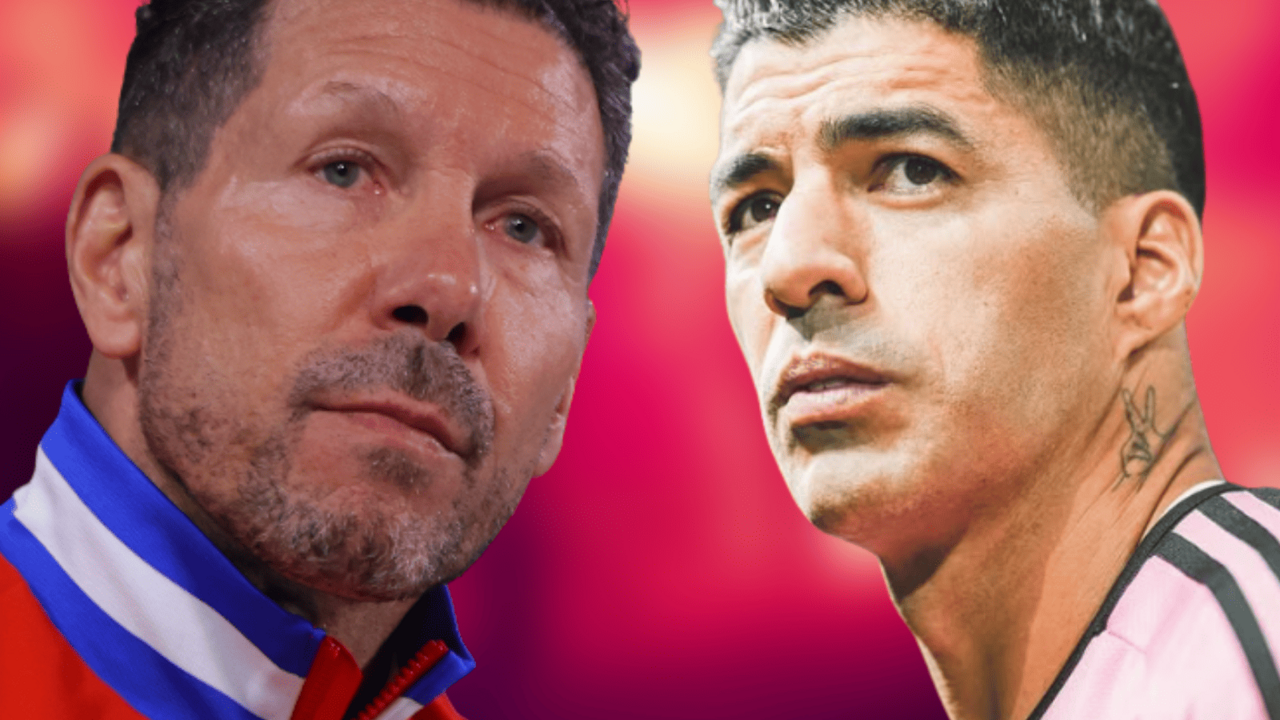 Luis Su&aacute;rez reconoce la figura de Simeone | Fuente (@Atleti, @luissuarez9, Canva)