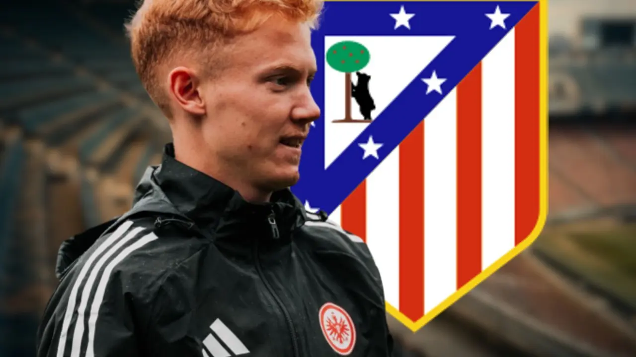 Hugo Larsson gusta en el Metropolitano | Fuente (Canva, @Eintracht )