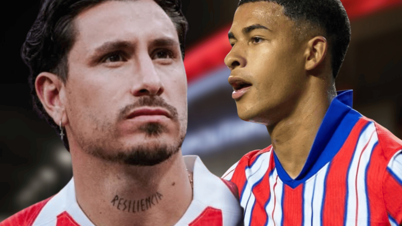 Santi Mouri&ntilde;o no termin&oacute; de cuajar en el esquema del Cholo | Fuente (@josemariagimenez, @Atleti, Canva)