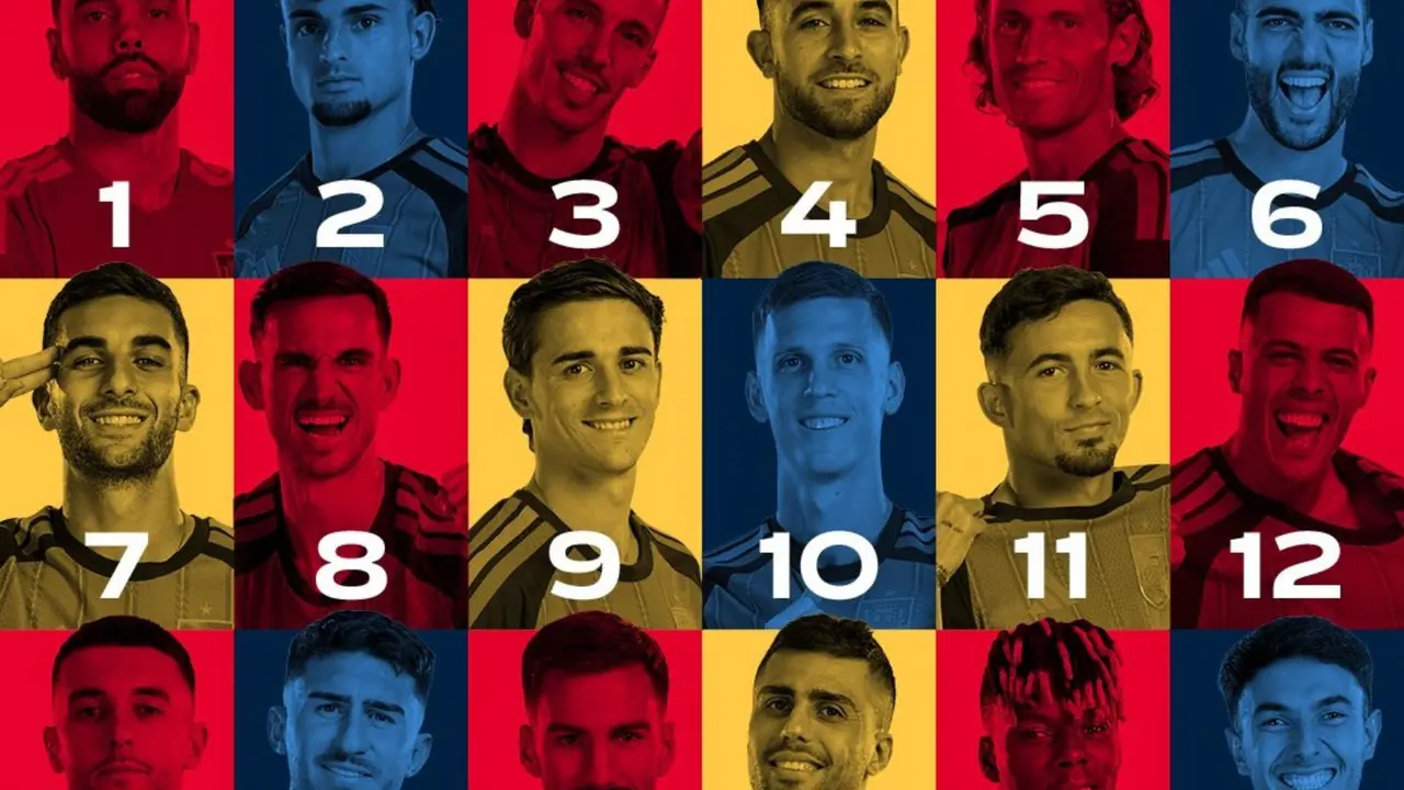 Dorsales de la selecci&oacute;n espa&ntilde;ola en el Mundial | Fuente (@SEFutbol)