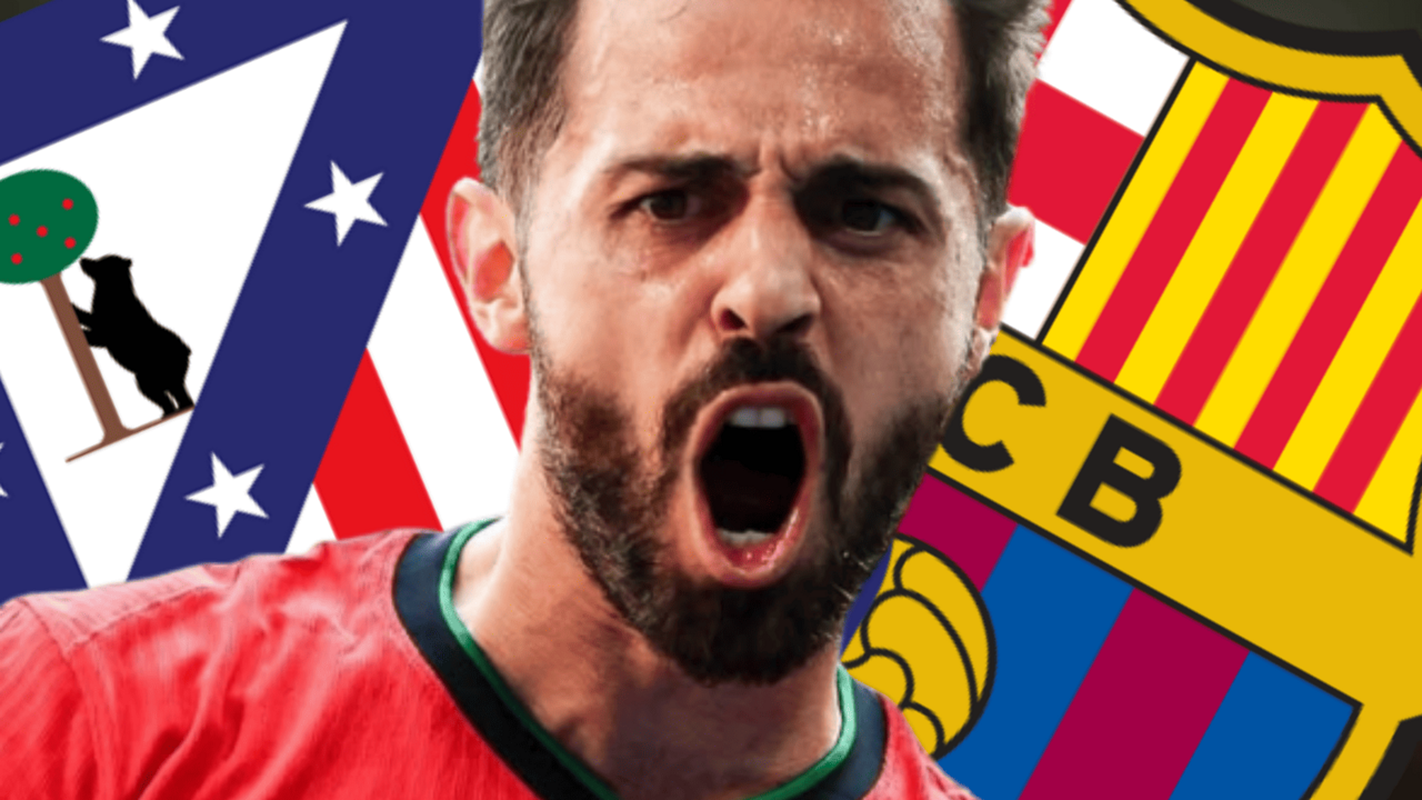 Batalla entre Bar&ccedil;a y Atleti por Bernardo Silva | Fuente (@bernardocarvalhosilva, Canva)