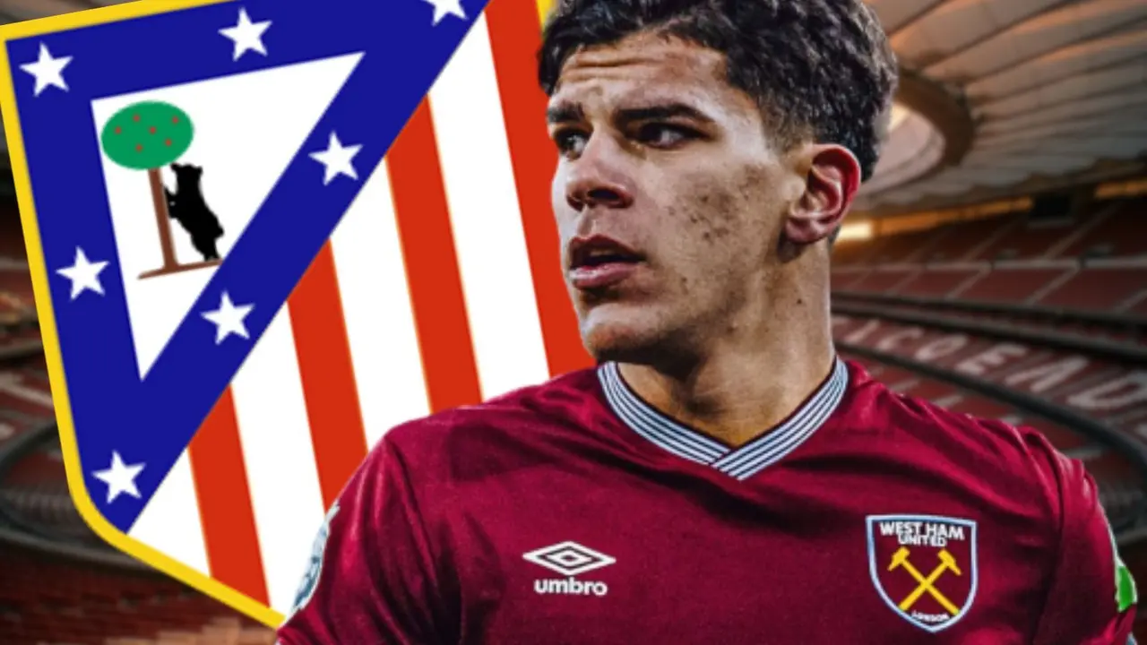 Mateus Fernandes se aleja del Atl&eacute;tico de Madrid | Fuente (Canva, @WestHam)