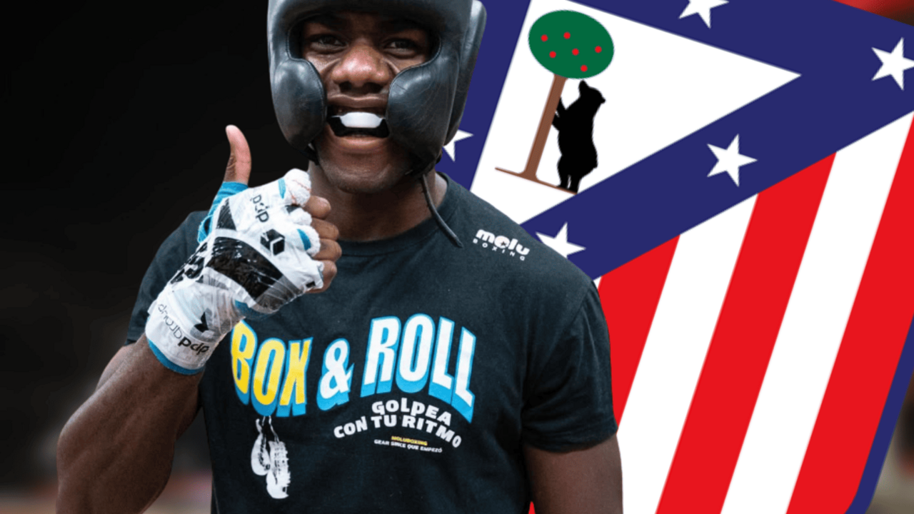 Damian Guinea, el boxeador que lleva al Atl&eacute;tico por bandera | Fuente (@dami_guinea, Canva)