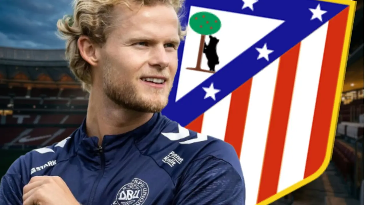 Anuncian un acuerdo entre Atl&eacute;tico y Hjulmand | Fuente (Canva, @mortenhjulmand)