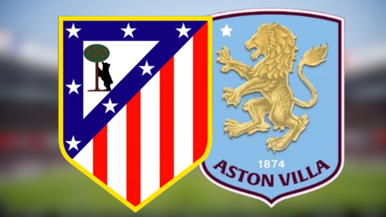 El Atl&eacute;tico, detr&aacute;s de un jugador del Aston Villa  Fuente (@Atleti, AVFCOfficial y Canva)