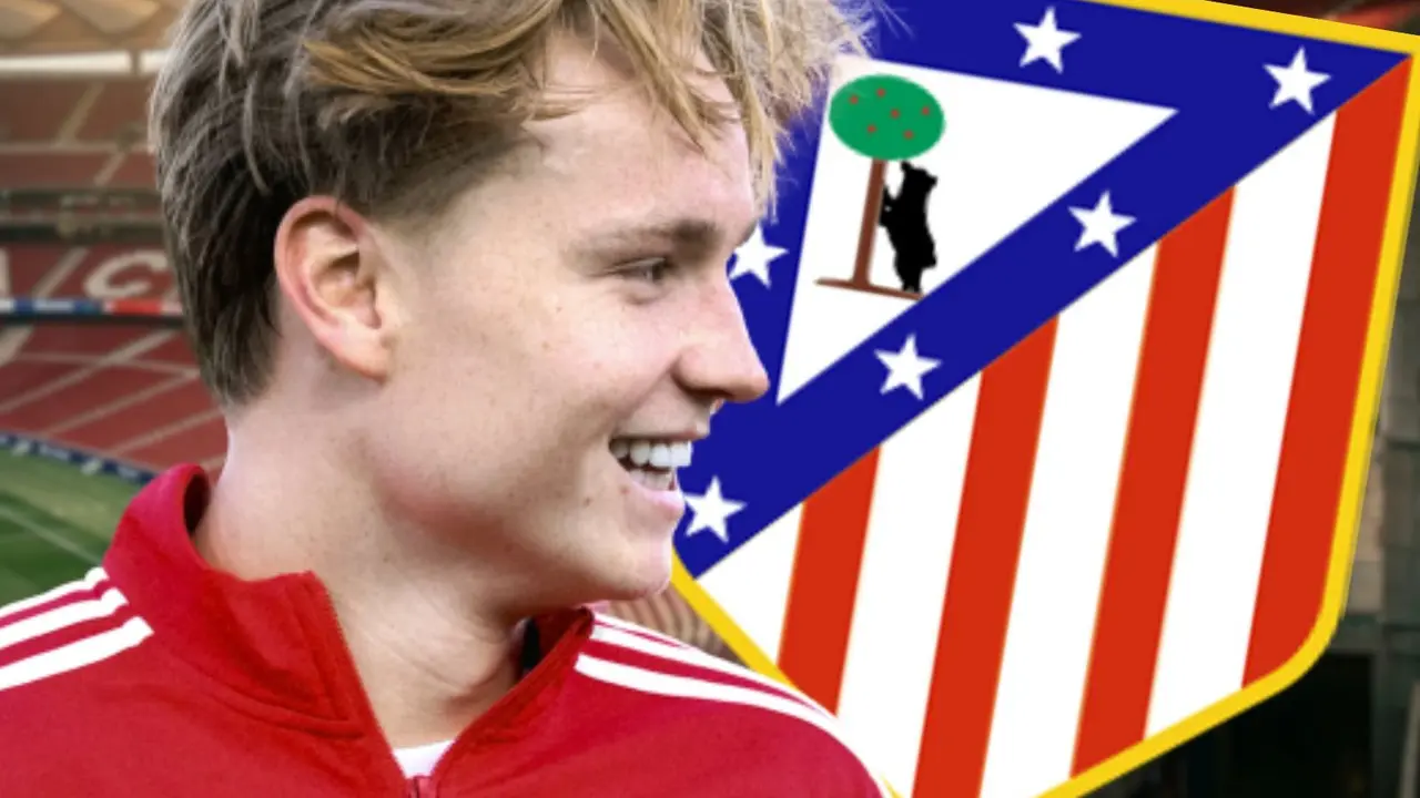 Schjelderup irrumpe en los planes del Atl&eacute;tico | Fuente (Canva, @SLBenfica )