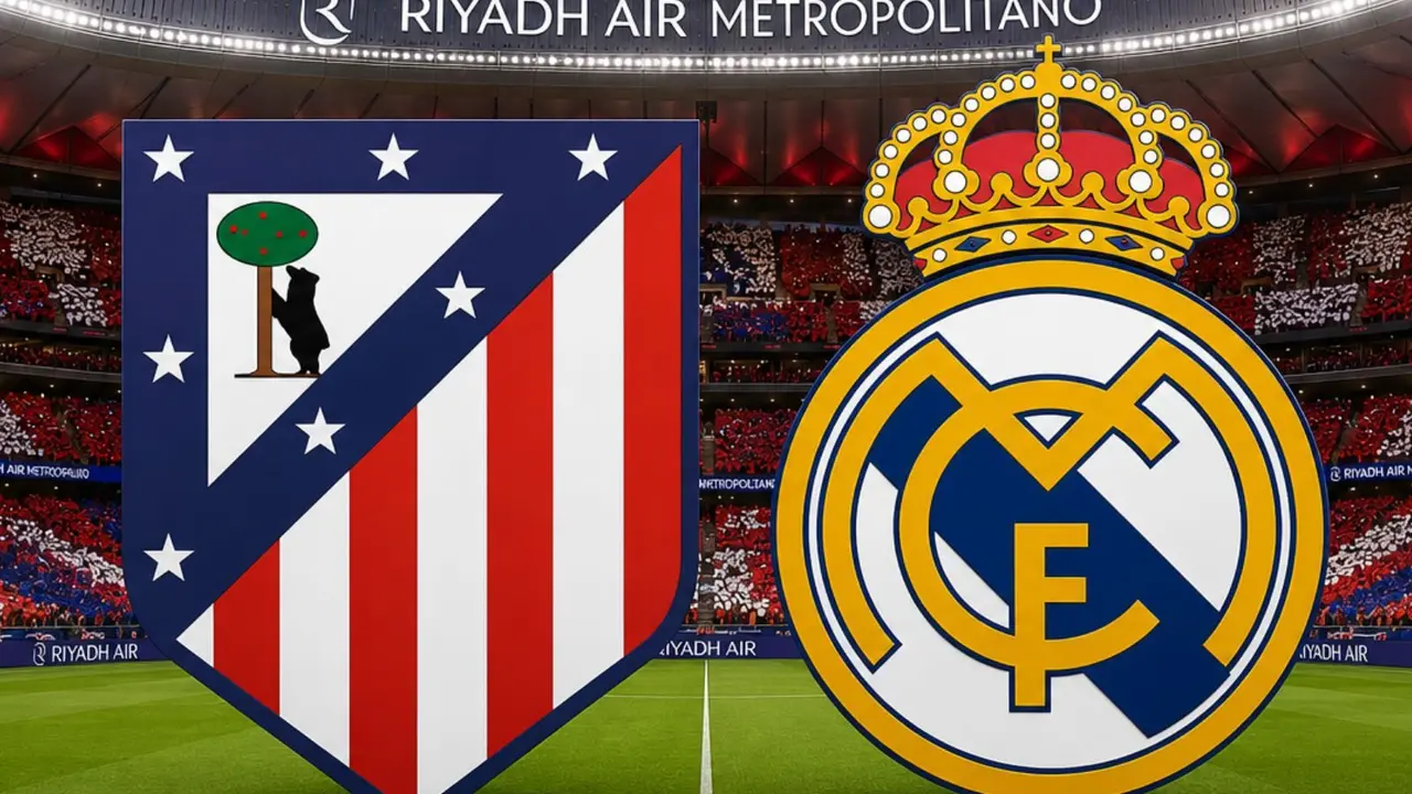 Horario del derbi entre Atl&eacute;tico y Real Madrid | Fuente (Imagen generada por IA)