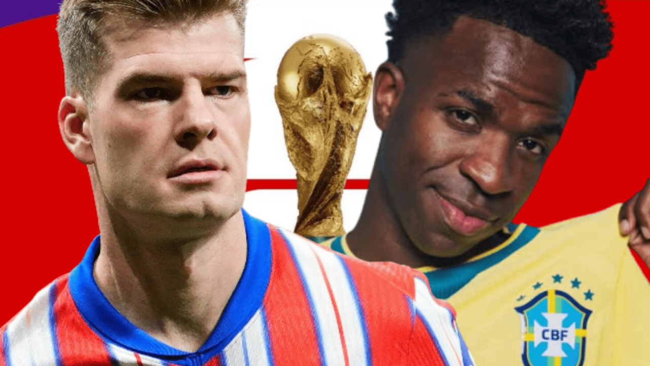 Sorloth se ver&aacute; las caras con Vinicius en el Mundial | Fuente (@vinijr, @Atleti, Canva)