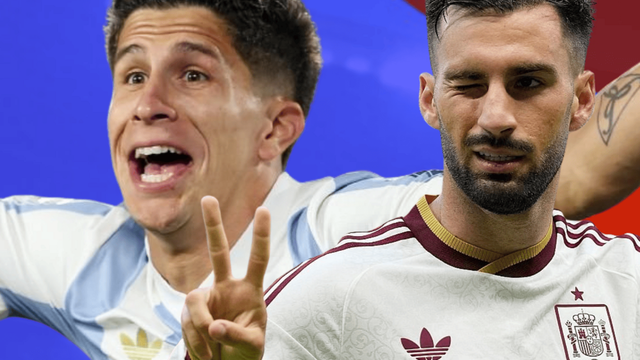La enorme representaci&oacute;n rojiblanca en la final del Mundial | Fuente (@SEFutbol, @AFA, Canva)