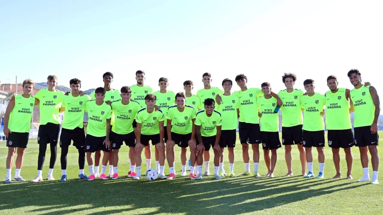 Los canteranos en Los &Aacute;ngeles de San Rafael | Fuente (@Atleti)