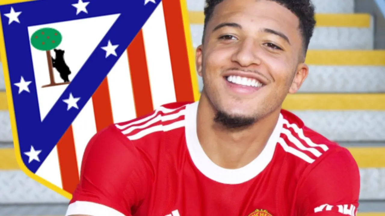 Jadon Sancho suena para el Atl&eacute;tico | Fuente (Canva, @Sanchooo10)