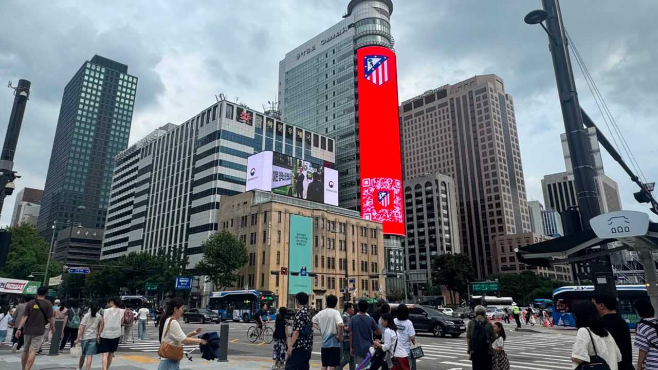 Las calles de Corea durante el anuncio colchonero | Fuente: @Atleti