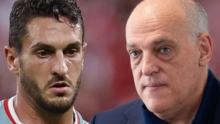 Koke se enfrenta a Javier Tebas