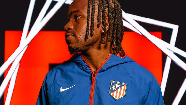 Lookman ya fue presentado | (Fuente @Atleti, Canva)