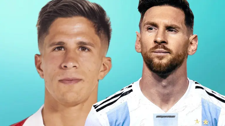Giuliano idolatra al "10" de Scaloni. (Fuente: Canva Pro)