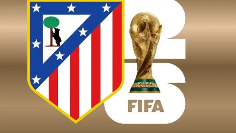 El escudo rojiblanco con el Mundial de 2026 | (Fuente @Canva)