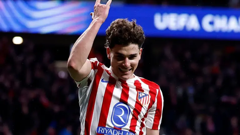 Juli&aacute;n celebrando uno de sus goles | Fuente: (@Atleti)