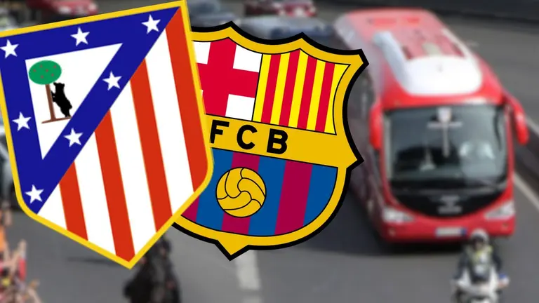 Nuevo ataque al Atl&eacute;tico en Barcelona | Fuente (Canva, @Atleti))