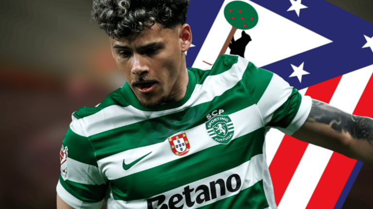 Maximiliano Ara&uacute;jo, jugador del Sporting Club de Portugal | Fuente (@maximilianoaraujo6, Canva)