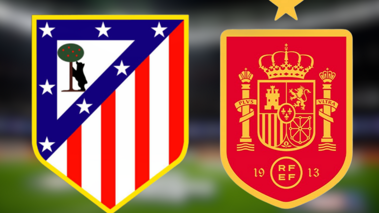 El objetivo del Atl&eacute;tico deja tirado a Espa&ntilde;a | Fuente (@Atleti, @SEFutbol y Canva)