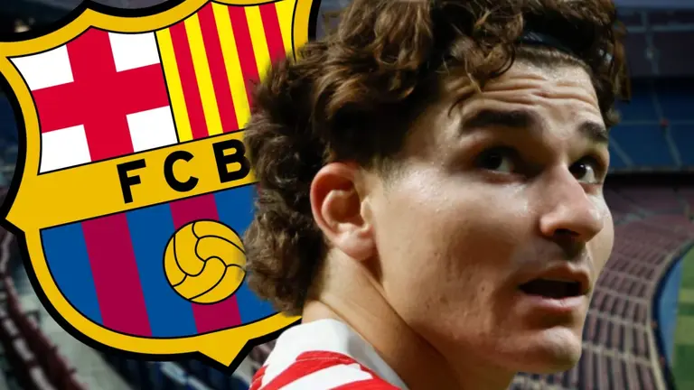 El Bar&ccedil;a deja de lado a Juli&aacute;n Alvarez | Fuente (Canva, @Atleti)