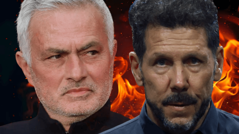 Simeone vs Mourinho: el duelo m&aacute;s explosivo | Fuente (@Atleti, X, Canva)