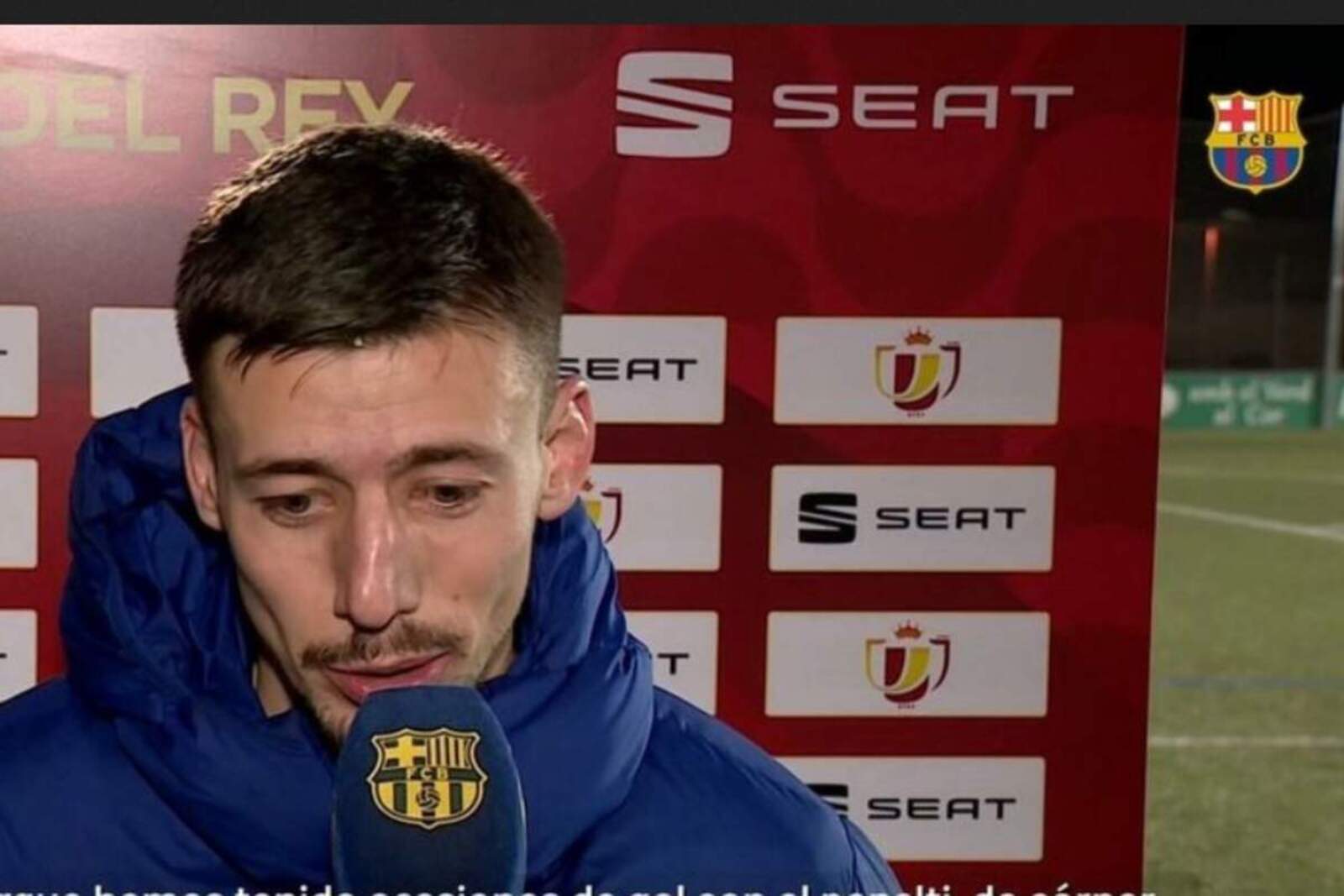 Lenglet, en un partido con el Barça