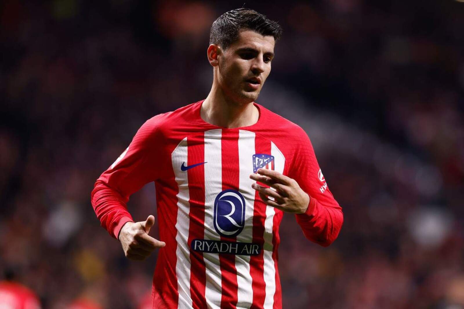 Morata en un partido
