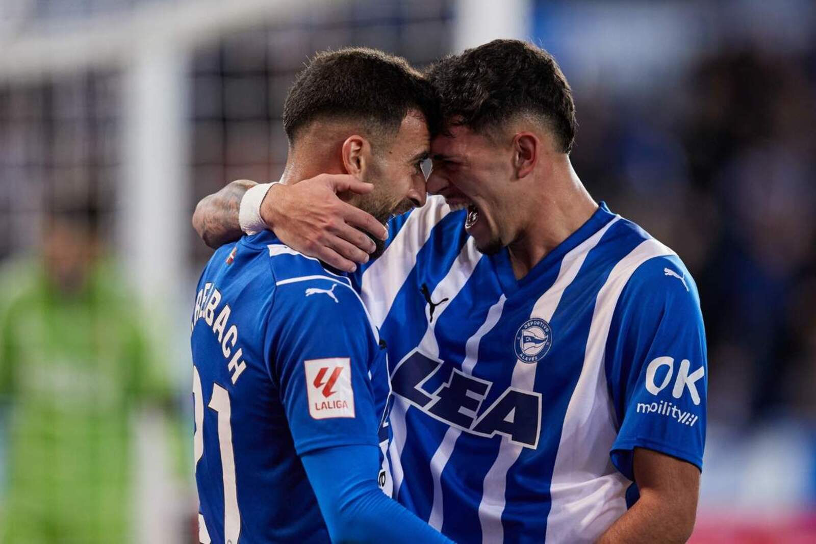 Jugadores del Alavés festejando