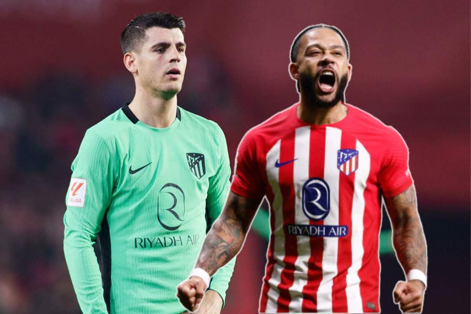 Memphis Depay no termina de superar a Álvaro Morata