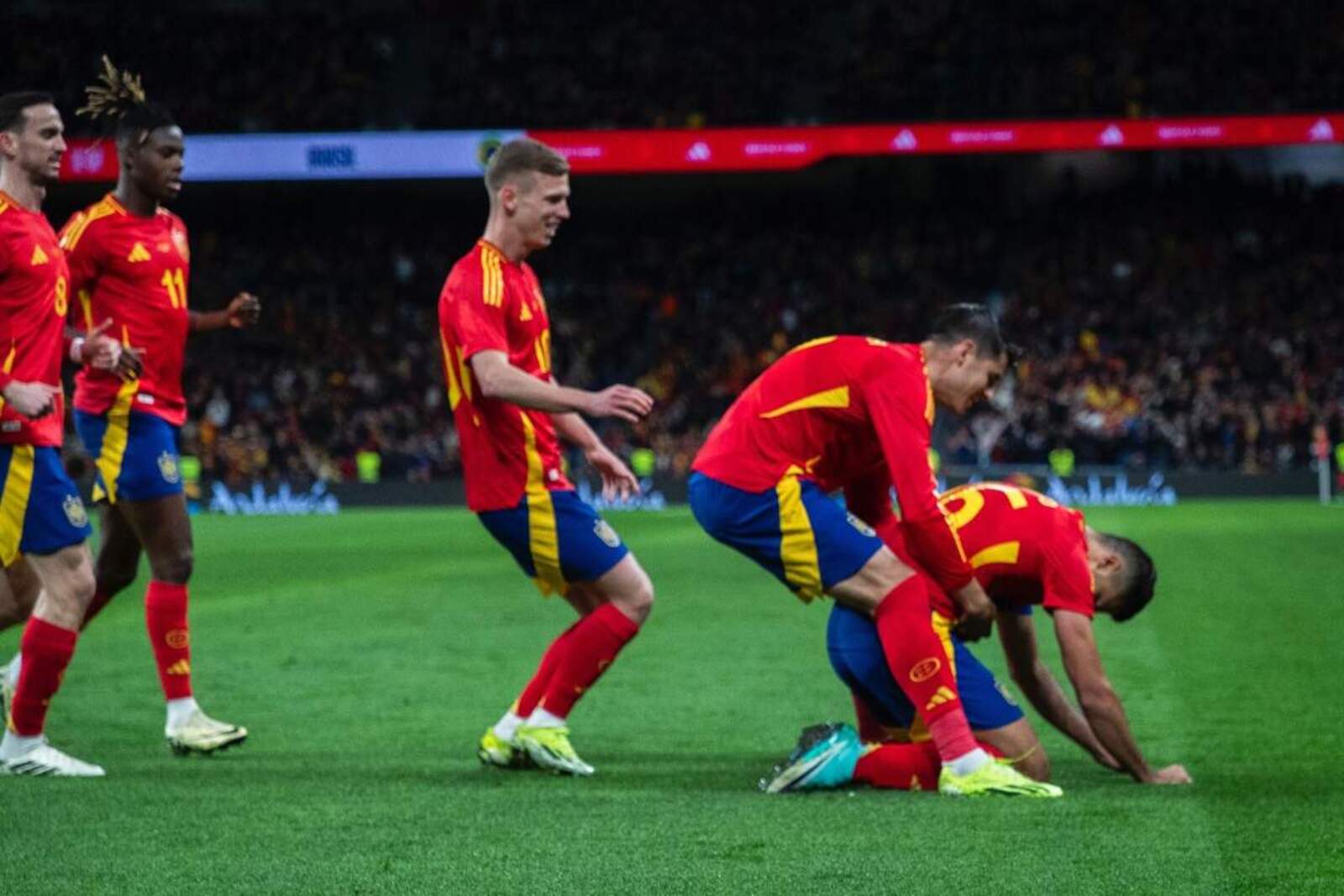 Rodri emocionado tras marcar el primer penalti