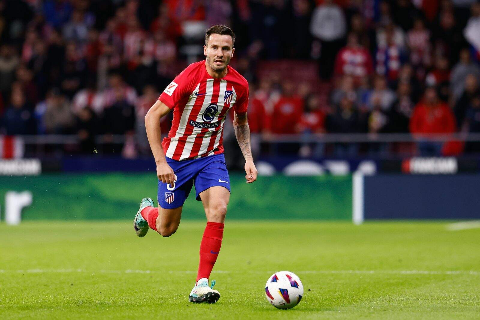 Saúl durante un partido