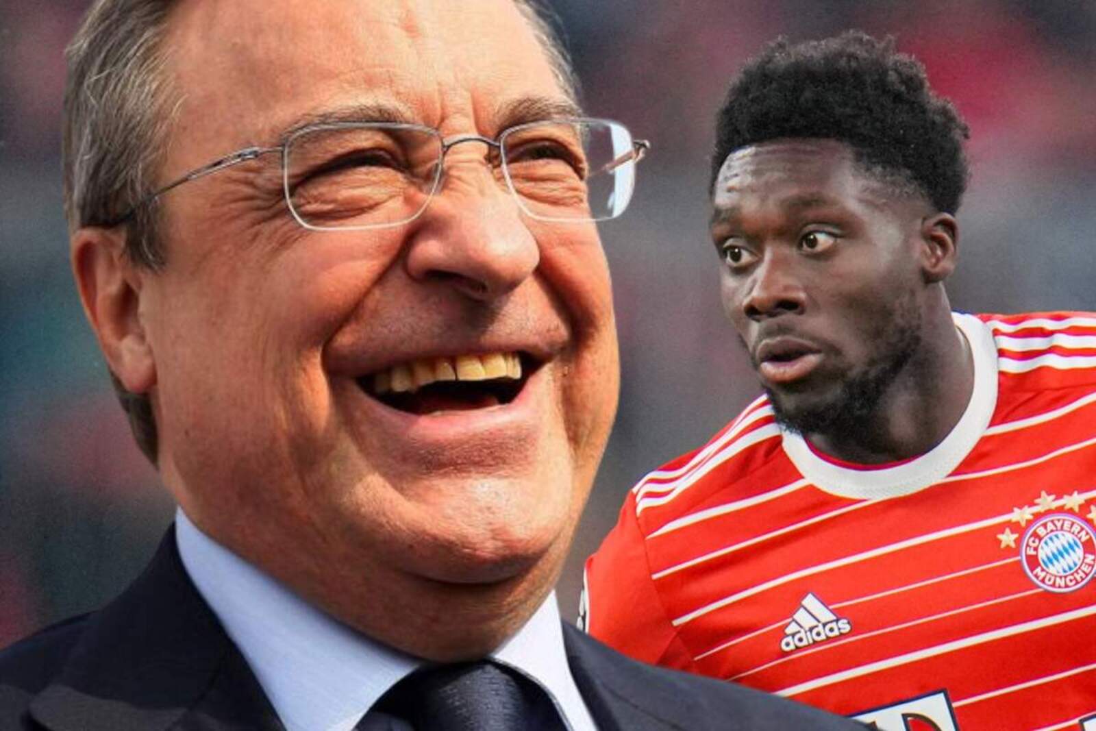 Florentino Pérez y Alphonso Davies