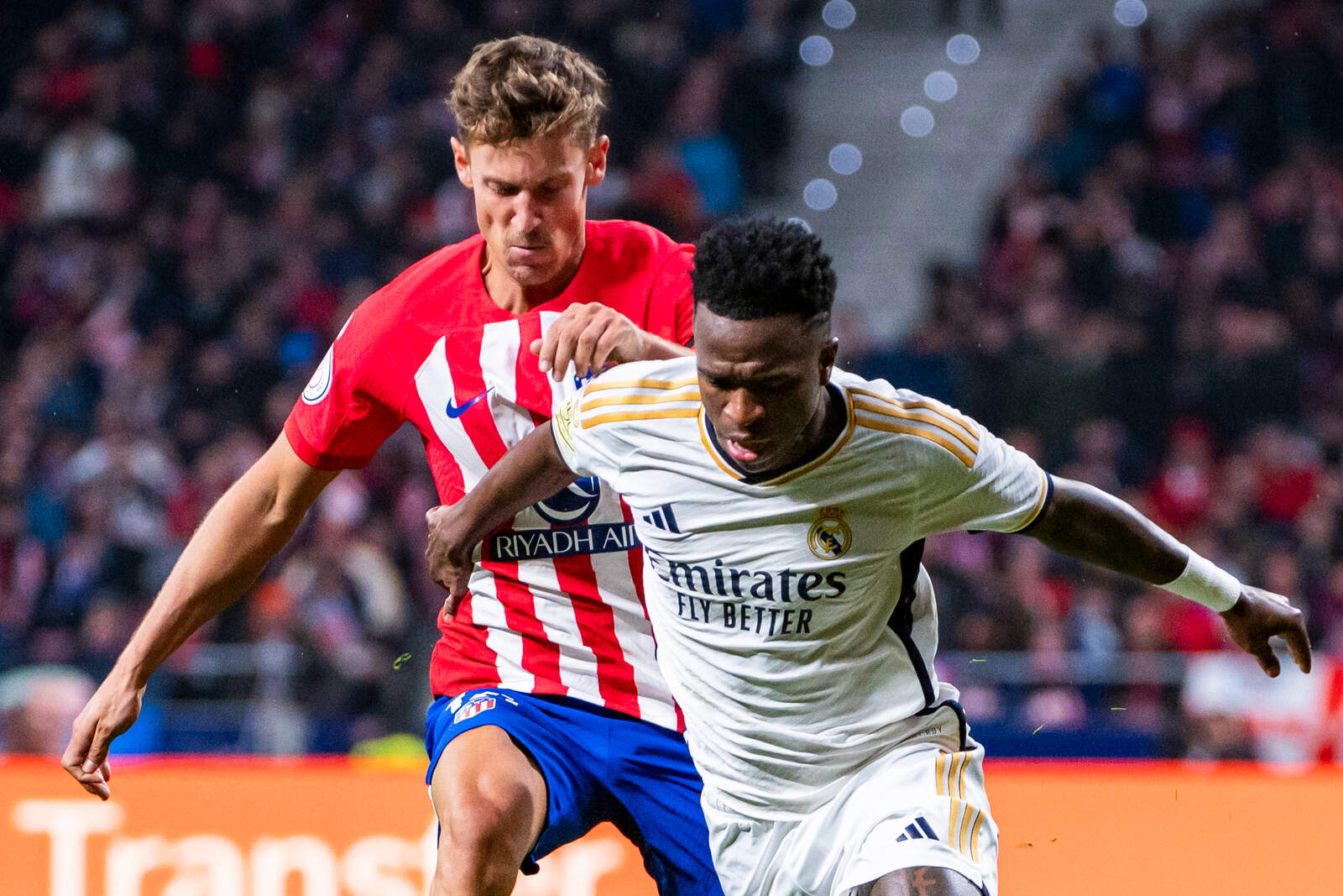 Marcos Llorente en el duelo ante el Real Madrid