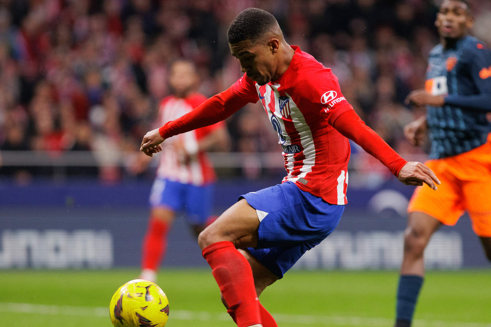 Lino en un partido con el Atlético de Madrid