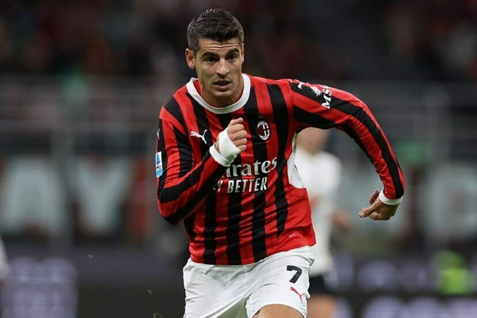 Morata en un partido