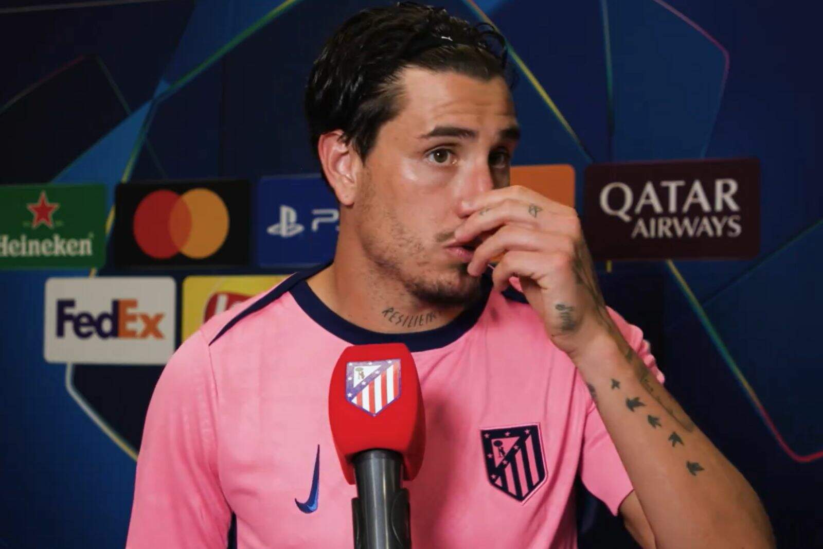 Giménez emocionado por ganar | Fuente @Atleti