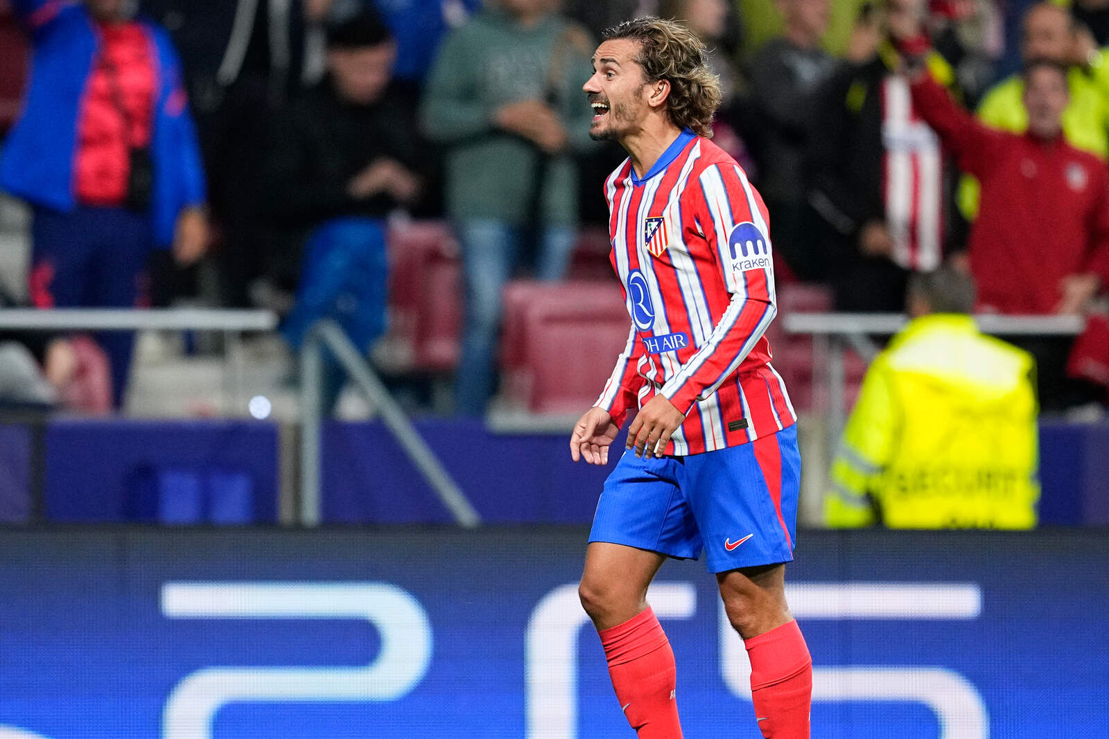 Antoine Griezmann tras su gol frente al Leipzig