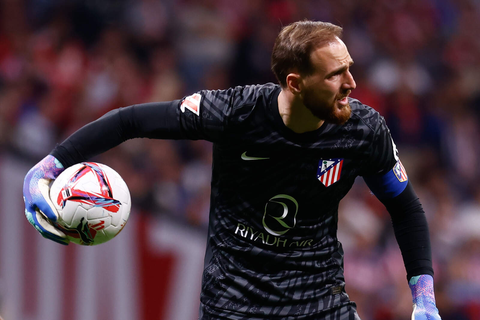 Jan Oblak en un partido con el Atleti