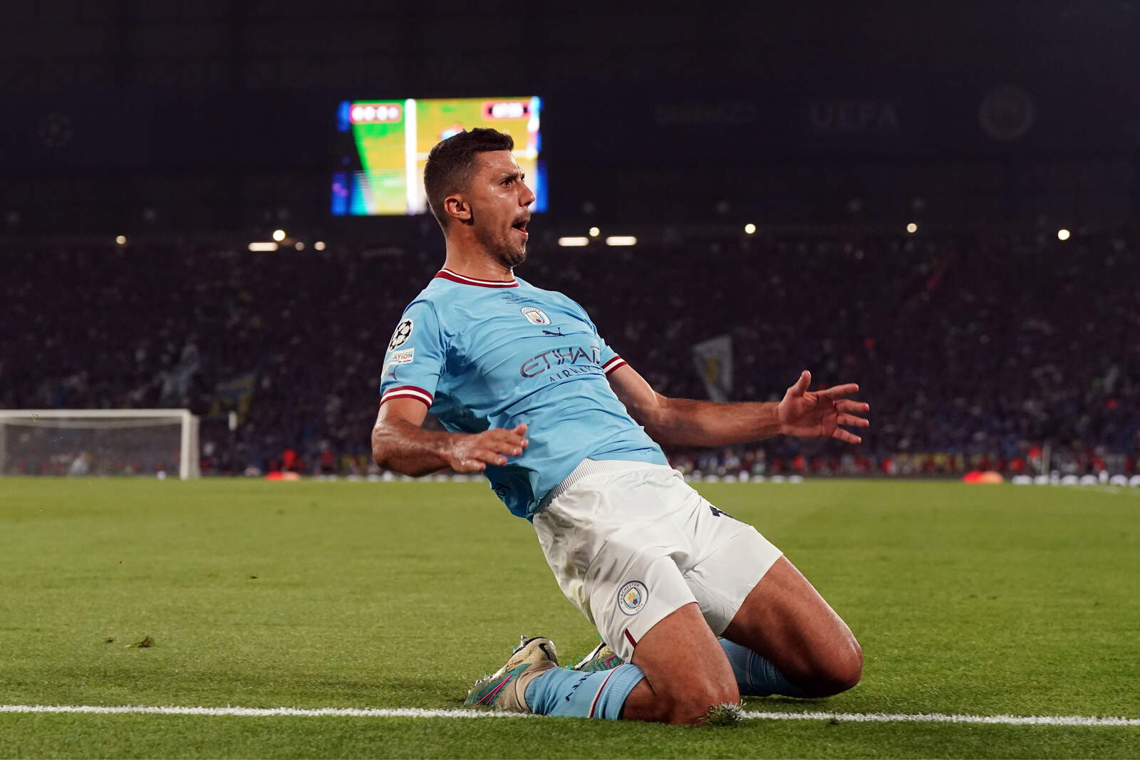 Rodri Hernández tras marcar el gol de la final de Champions