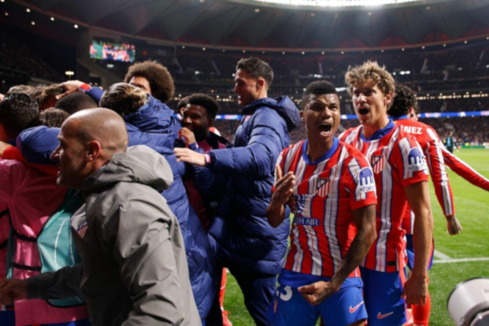 El Atleti en el gol de la victoria