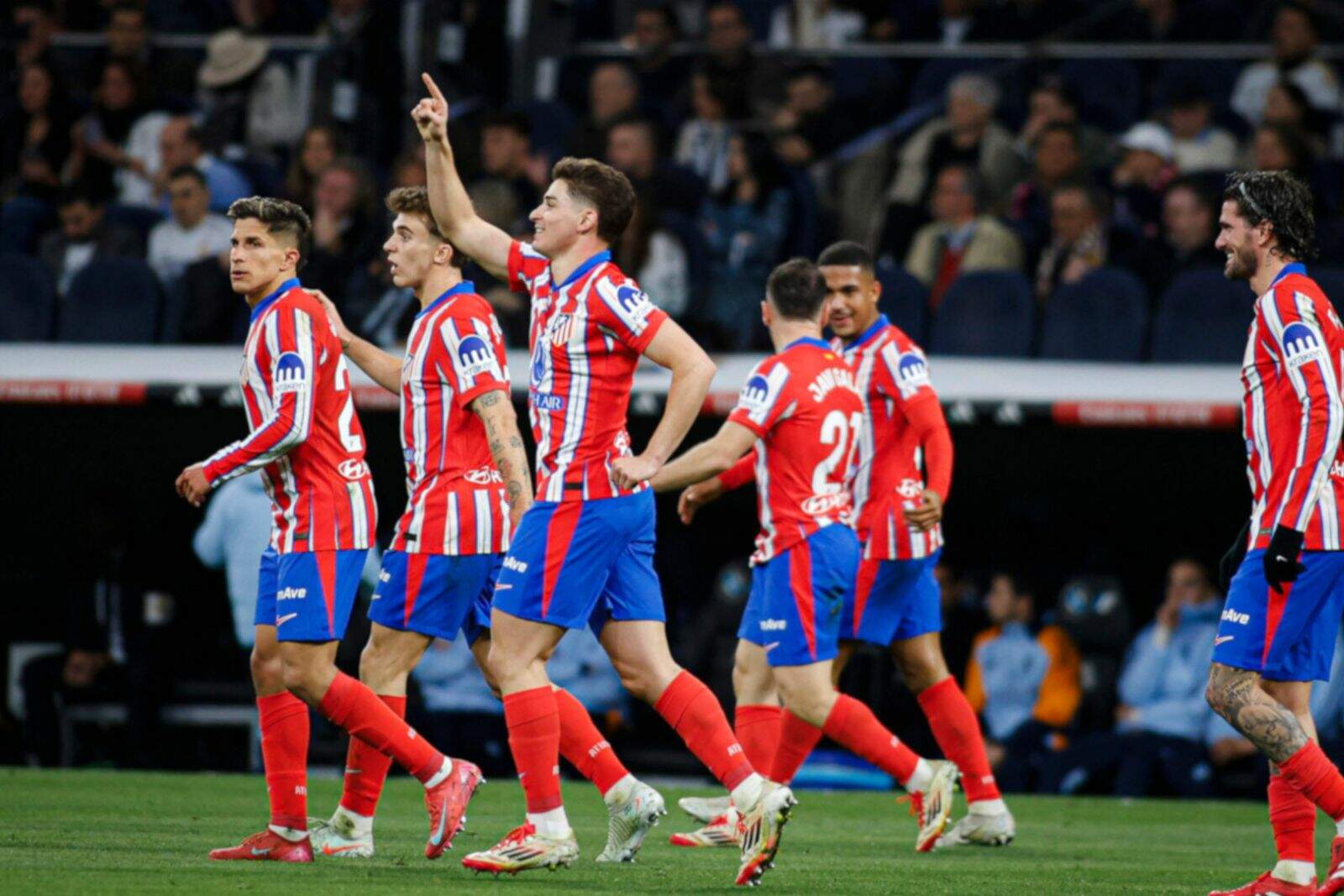 Julian Álvarez feliz con el Atlético de Madrid