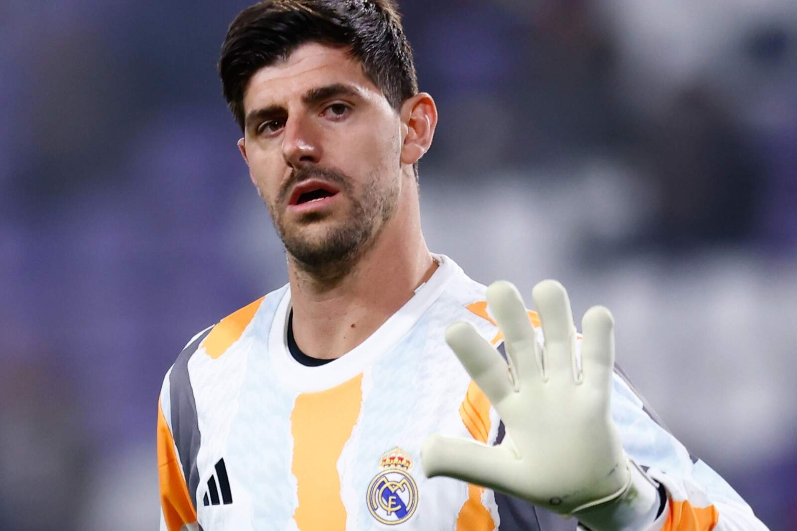 Courtois antes de un partido