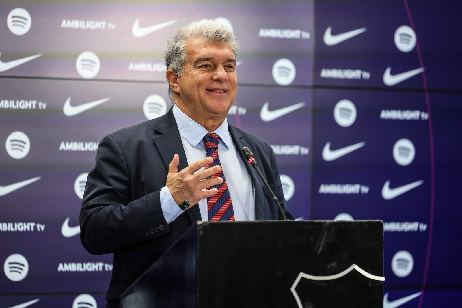 Laporta hablando